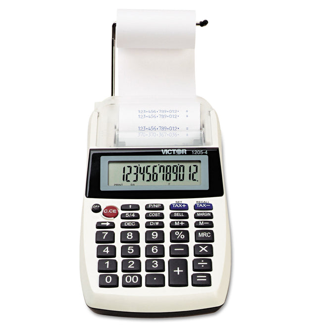 1205-4 Palm/Desktop One-Color Printing Calculator, Black Print, 2 Lines/Sec