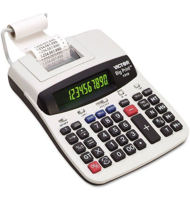 1310 Big Print Commercial Thermal Printing Calculator, Black Print, 6 Lines/Sec