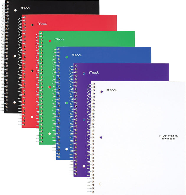 Wirebound Wide Rule 1-Subject Notebook, 100 Sheets, Wire Bound, Wide Ruled, 8