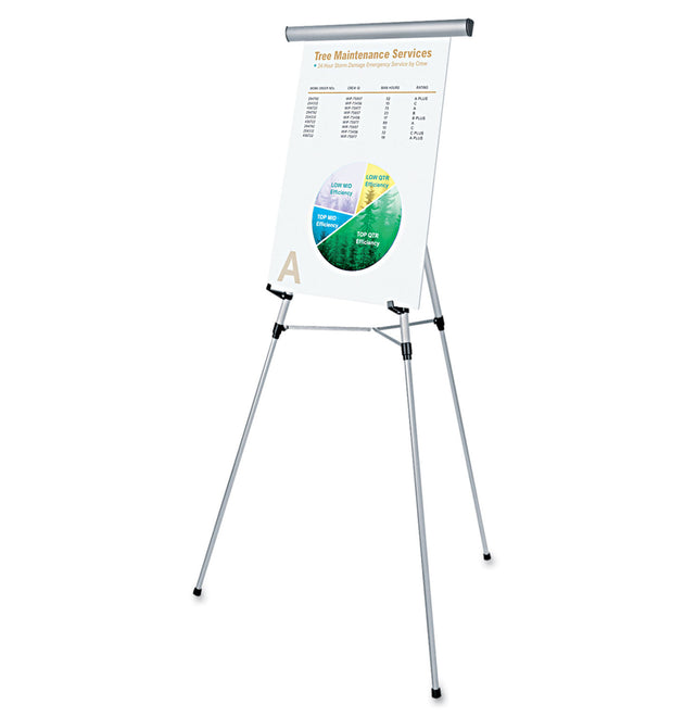 3-Leg Telescoping Easel with Pad Retainer, Adjusts 34