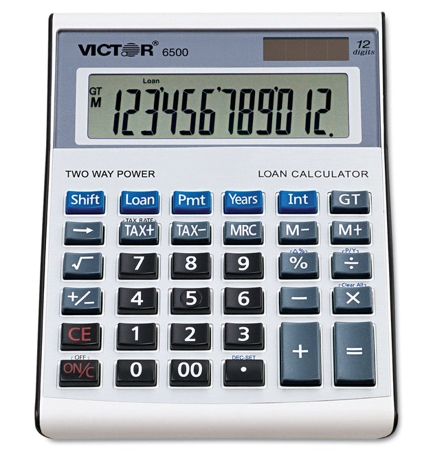 6500 Executive Desktop Loan Calculator, 12-Digit LCD