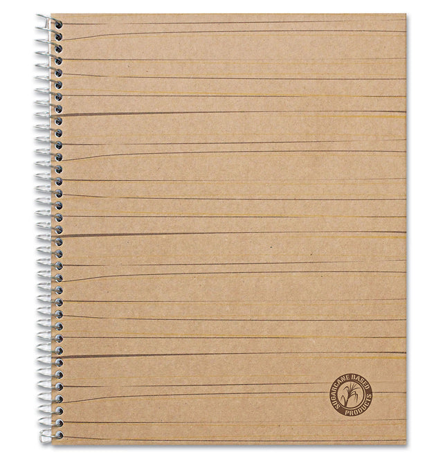 Deluxe Sugarcane Based Notebooks, Kraft Cover, 1-Subject, Medium/College Rule, Brown Cover, (100) 11 x 8.5 Sheets