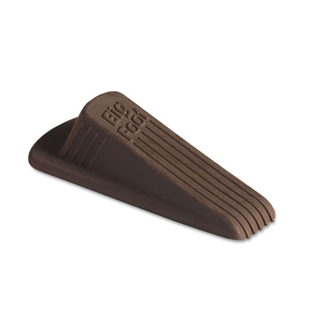 Big Foot Doorstop, No Slip Rubber Wedge, 2.25w x 4.75d x 1.25h, Brown, 2/Pack