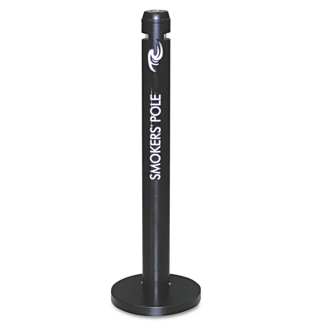 Smoker's Pole, Round, Steel, 0.9 gal, 4 dia x 41h, Black