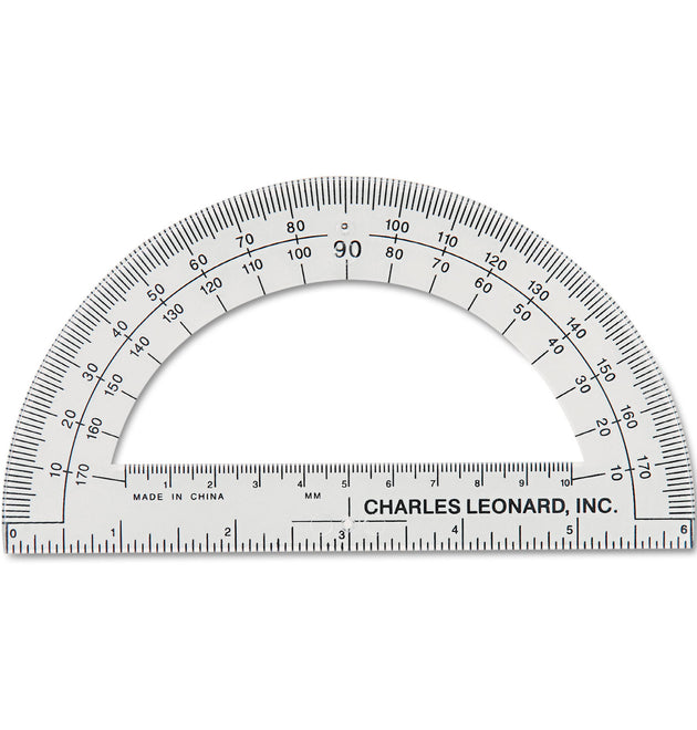 Open Center Protractor, Plastic, 6