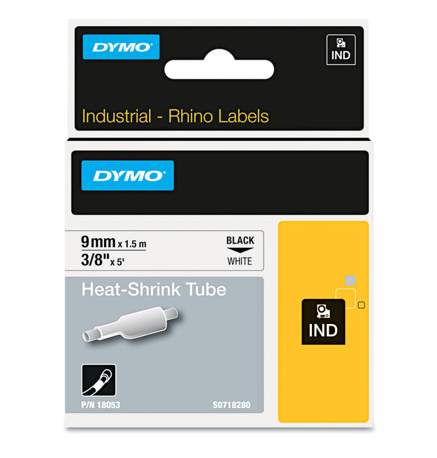 Rhino Heat Shrink Tubes Industrial Label Tape, 0.37