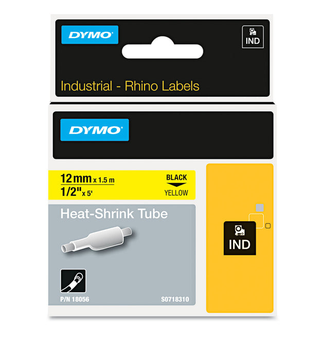 Rhino Heat Shrink Tubes Industrial Label Tape, 0.5