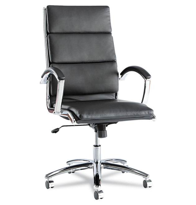 Alera Neratoli High-Back Slim Profile Chair, Faux Leather, 275 lb Cap, 17.32