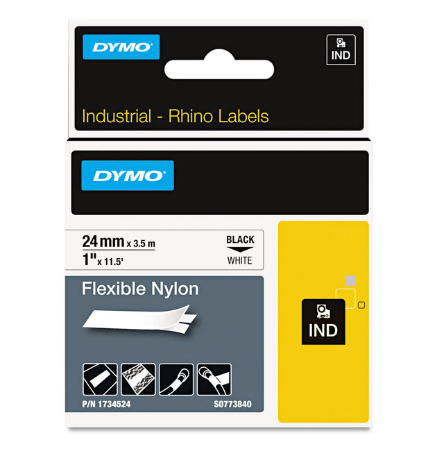 Rhino Flexible Nylon Industrial Label Tape, 1