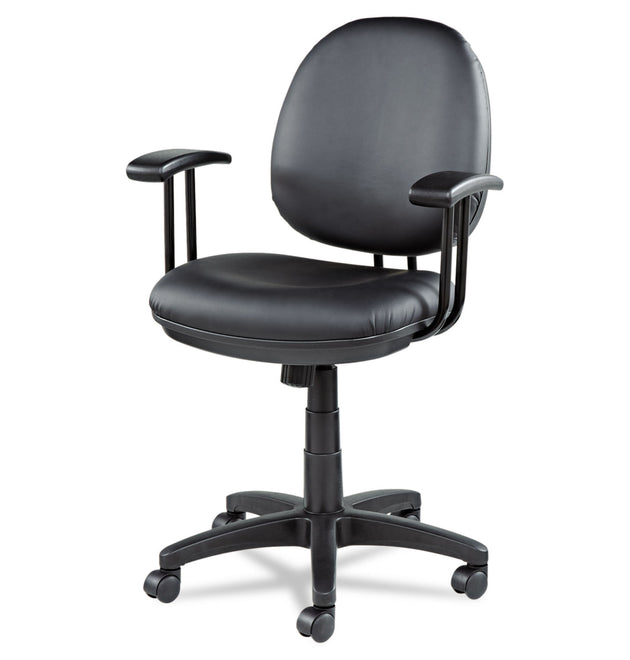 Alera Interval Series Swivel/Tilt Task Chair, Bonded Leather Seat/Back, Up to 275 lb, 18.11