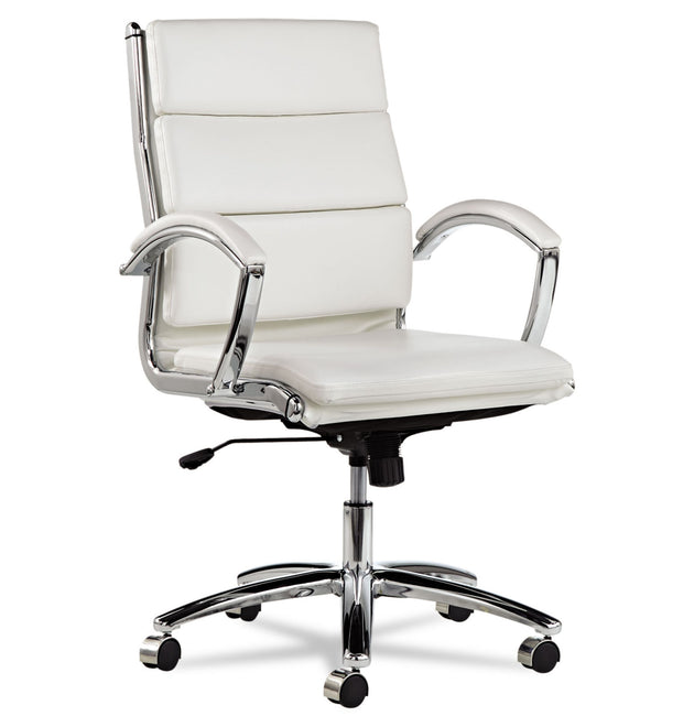 Alera Neratoli Mid-Back Slim Profile Chair, Faux Leather, Up to 275 lb, 18.3