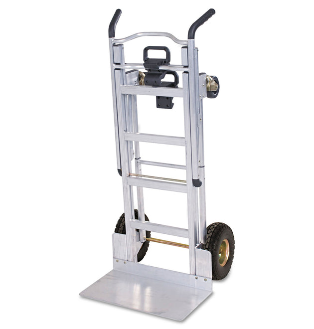 Cosco® 3-in-1 Convertible Hand Truck, 800-1000lb Capacity, 20-1/2wx21-1/4dx47-4/5h, Aluminum