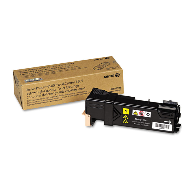 106R01596 High-Yield Toner, 2,500 Page-Yield, Yellow