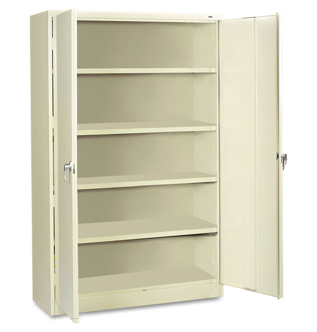 Assembled Jumbo Steel Storage Cabinet, 48w x 24d x 78h, Putty