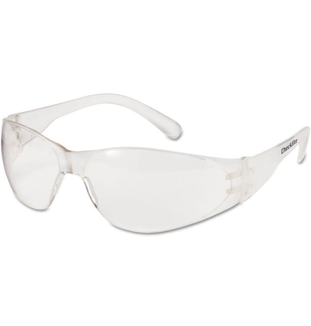 Checklite Safety Glasses, Clear Frame, Clear Lens