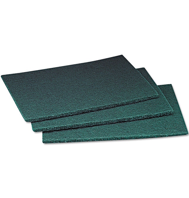 Commercial Scouring Pad, 6 x 9, Green, 20 Pads/Box, 3 Boxes/Carton