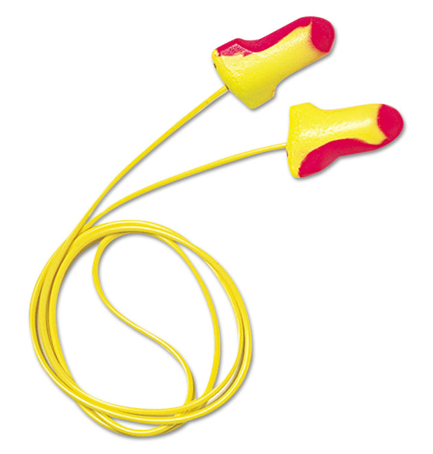 LL-30 Laser Lite Single-Use Earplugs, Corded, 32NRR, Magenta/Yellow, 100 Pairs