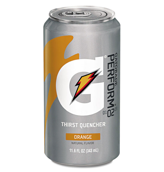 Thirst Quencher Can, Orange, 11.6oz Can, 24/Carton