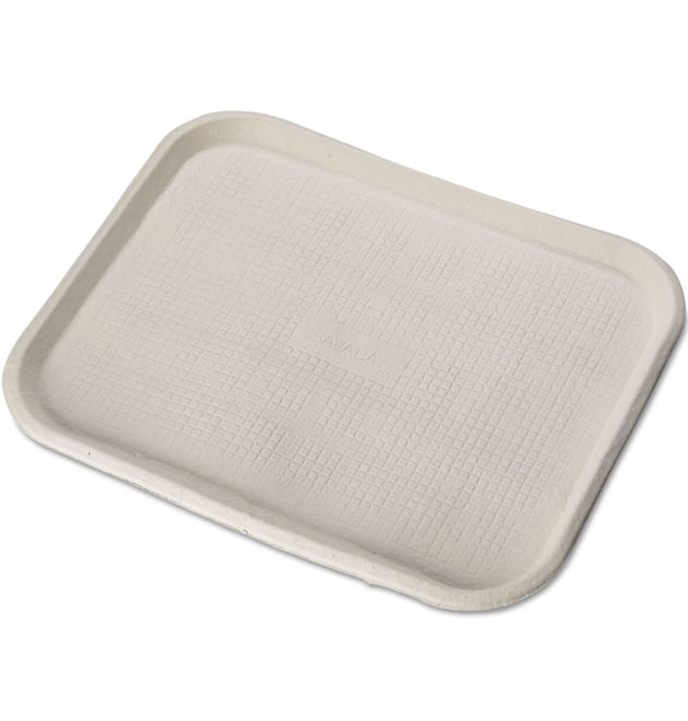 Savaday Molded Fiber Food Trays, 1-Compartment, 14 x 18, White, Paper, 100/Carton