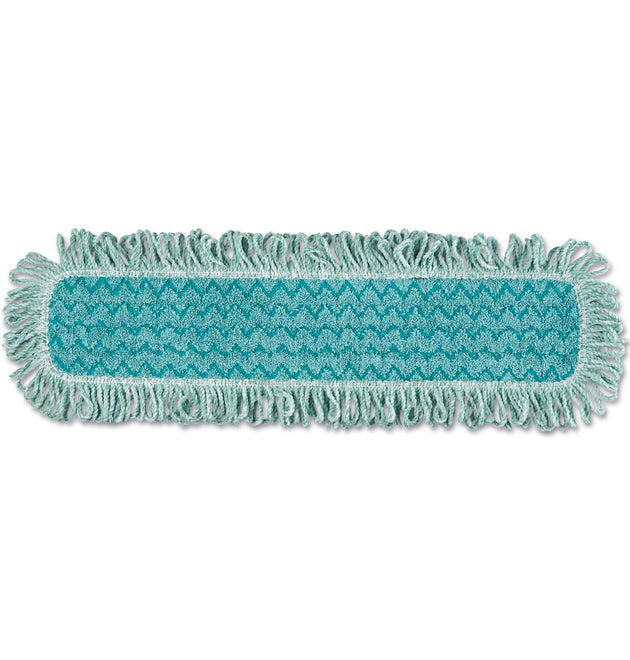 HYGEN Microfiber Fringed Dust Mop Pad, 24w x 9d, Green