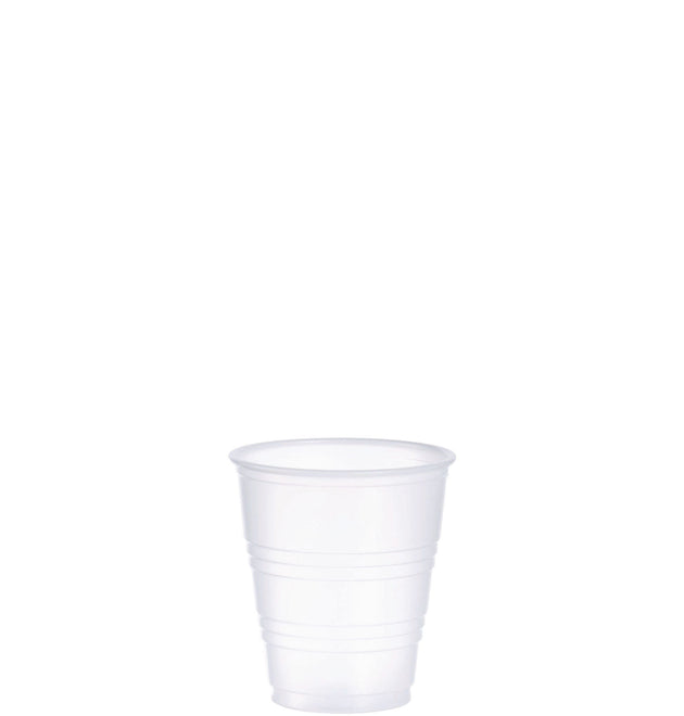 High-Impact Polystyrene Cold Cups, 5 oz, Translucent, 100 Cups/Sleeve, 25 Sleeves/Carton