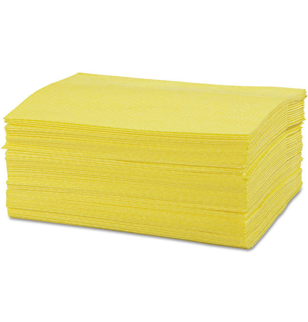 Masslinn Dust Cloths, 1-Ply, 16 x 24, Unscented, Yellow, 50/Pack, 8 Packs/Carton