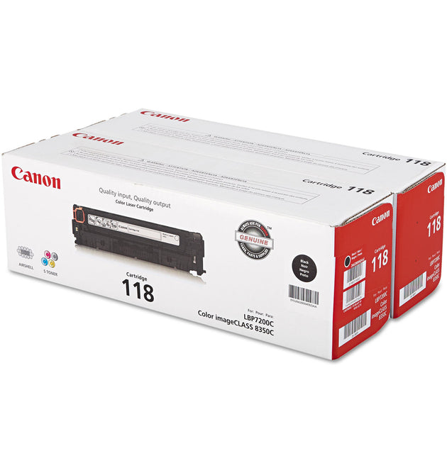 2662B004 (118) Toner, 3,400 Page-Yield, Black, 2/Pack