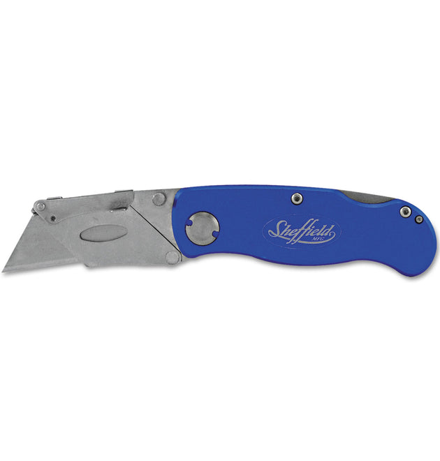 Sheffield Folding Lockback Knife, 1 Utility Blade, 2