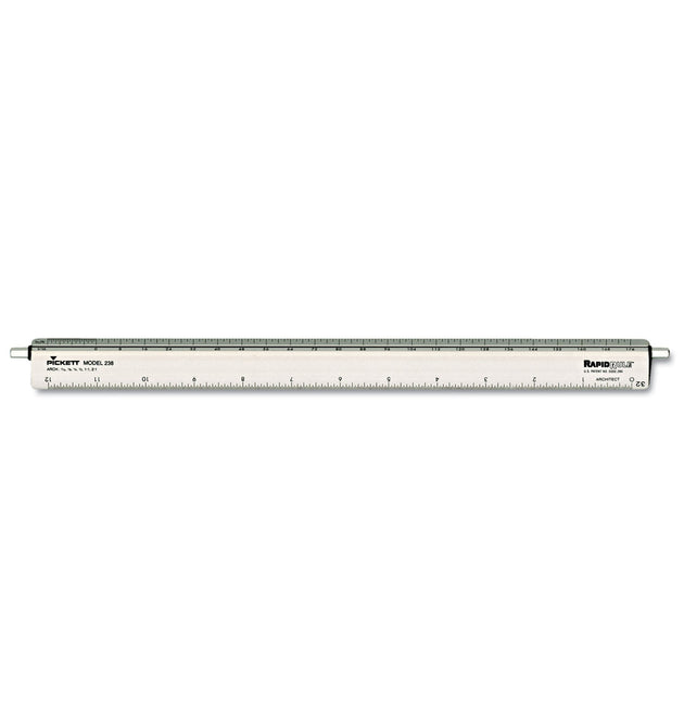 Adjustable Triangular Scale Aluminum Architects Ruler, 12