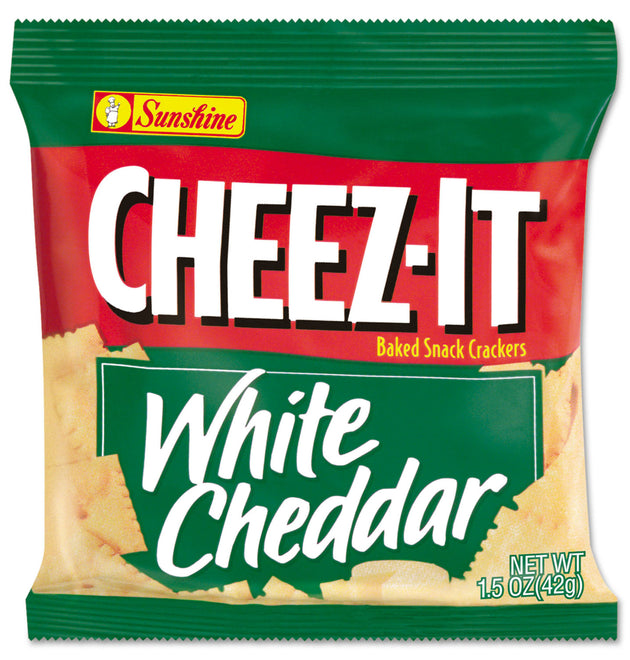 Cheez-It Crackers, 1.5 oz Single-Serving Snack Bags, White Cheddar, 8/Box