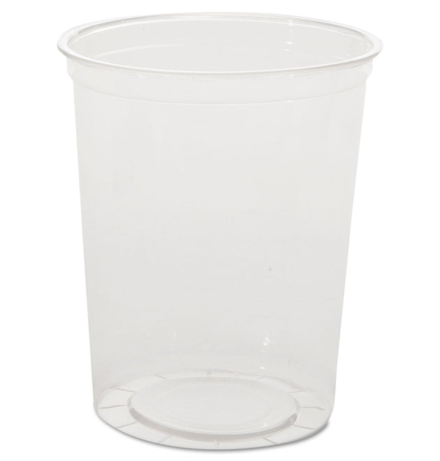 Deli Containers, 32 oz, Clear, Plastic, 50/Pack, 10 Packs/Carton