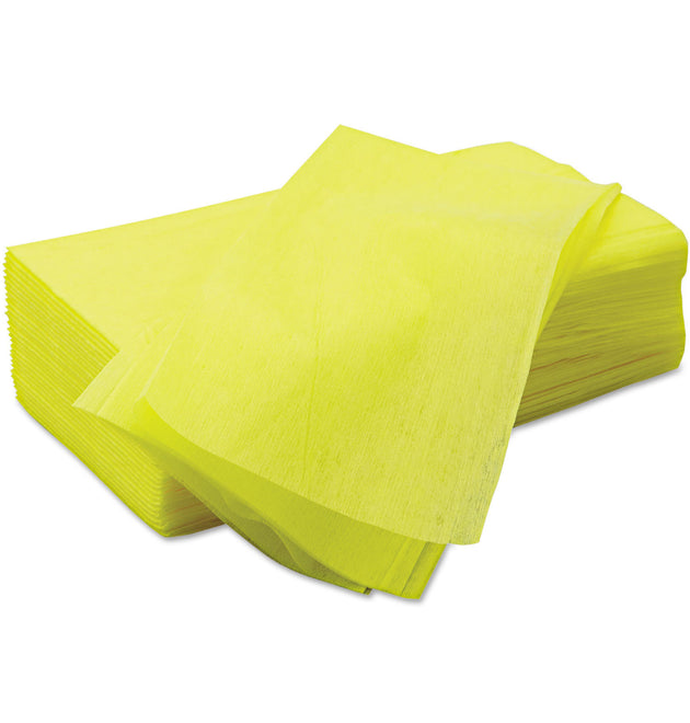 Masslinn Dust Cloths, 1-Ply, 24 x 24, Unscented, Yellow, 30/Bag, 5 Bags/Carton