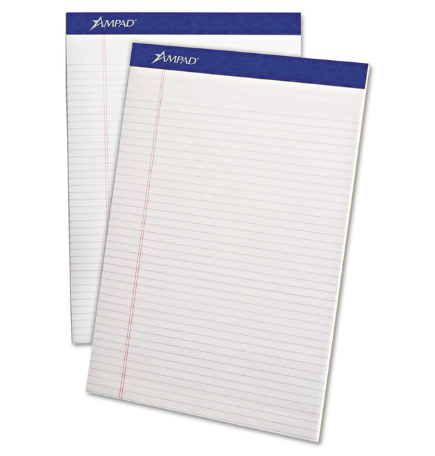 Perforated Writing Pads, Narrow Rule, 50 White 8.5 x 11.75 Sheets, Dozen