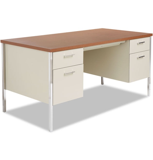 Double Pedestal Steel Desk, 60