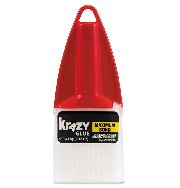 Maximum Bond Krazy Glue, 0.18 oz, Dries Clear