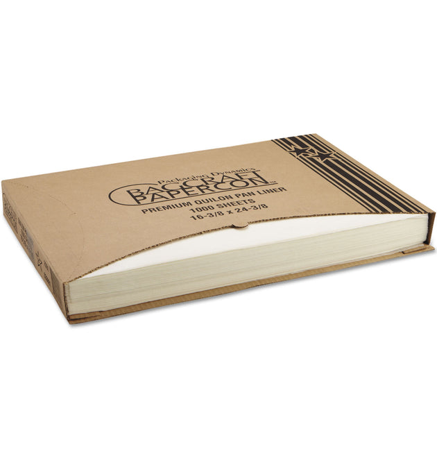 Grease-Proof Quilon Pan Liners, 16.38 x 24.38, White, 1,000 Sheets/Carton