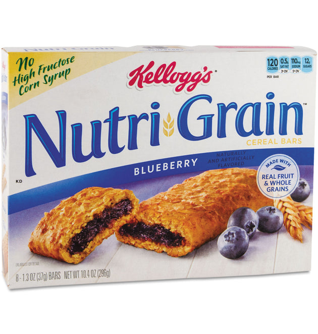 Nutri-Grain Soft Baked Breakfast Bars, Blueberry, Indv Wrapped 1.3 oz Bar, 16/Box