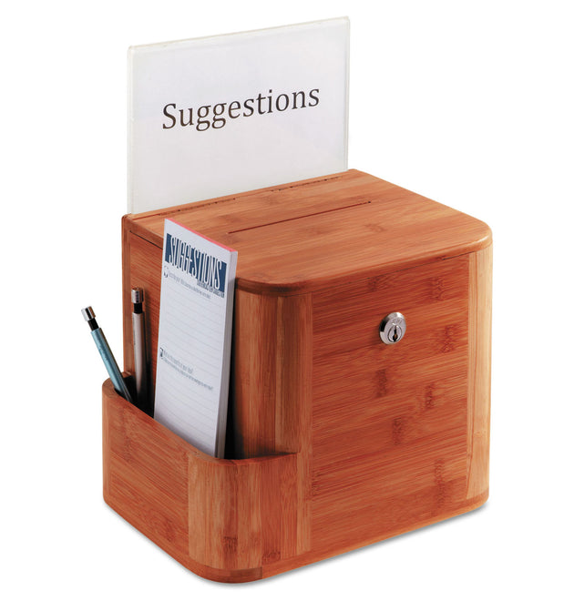 Bamboo Suggestion Boxes, 10 x 8 x 14, Cherry