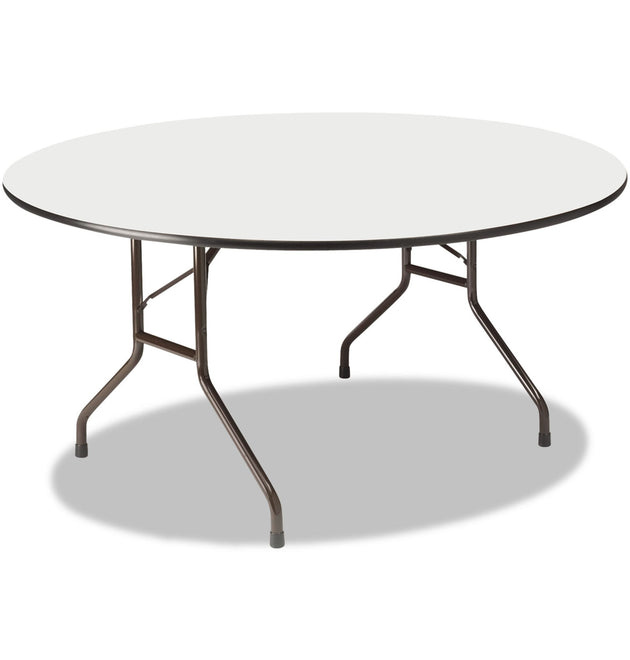 OfficeWorks Wood Folding Table, Round, 60