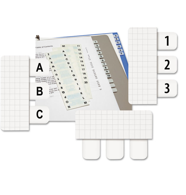 Legal Index Tabs, Preprinted Alpha: A to Z, 1/12-Cut, White, 0.44