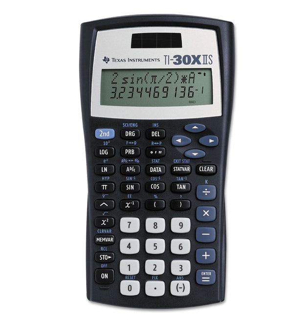 TI-30X IIS Scientific Calculator, 10-Digit LCD, Black