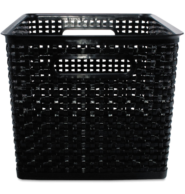 Weave Bins, 13.88 x 10.5 x 8.75, Black, 2/Pack