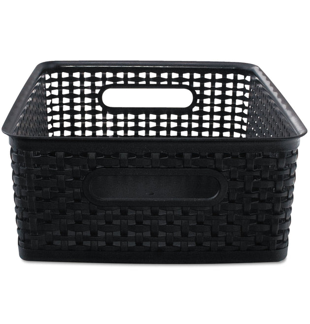 Weave Bins, 14.25 x 10.25 x 4.75, Black, 2/Pack