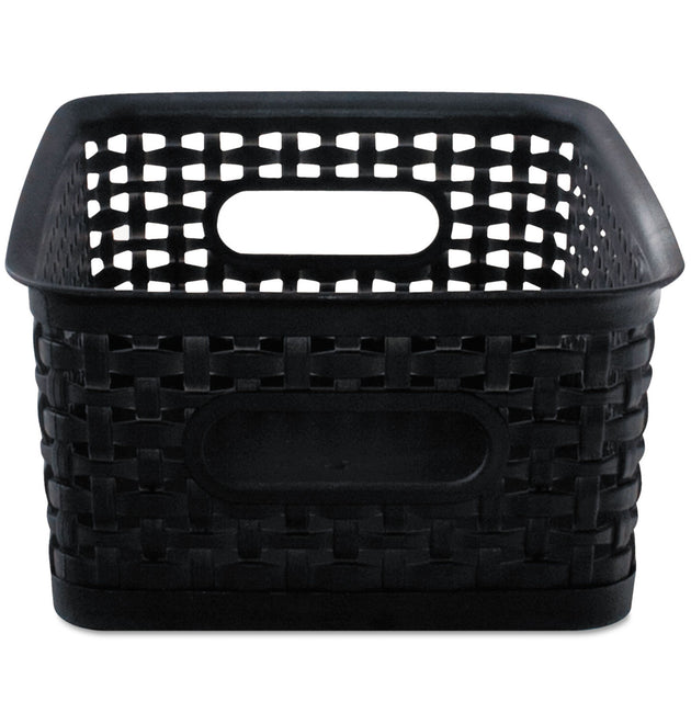 Weave Bins, 9.88 x 7.38 x 4, Black, 3/Pack