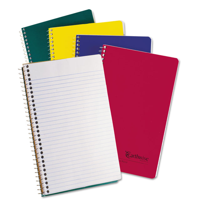 Earthwise by Oxford Recycled Small Notebooks, 3-Subject, Medium/College Rule, Randomly Assorted Covers, (150) 9.5 x 6 Sheets