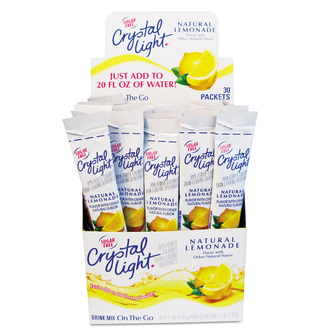 Flavored Drink Mix, Lemonade, 30 .17oz Packets/Box