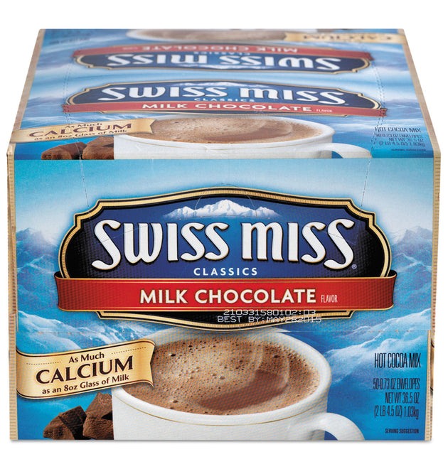 Hot Cocoa Mix, Regular, 0.73 oz. Packets, 50 Packets/Box