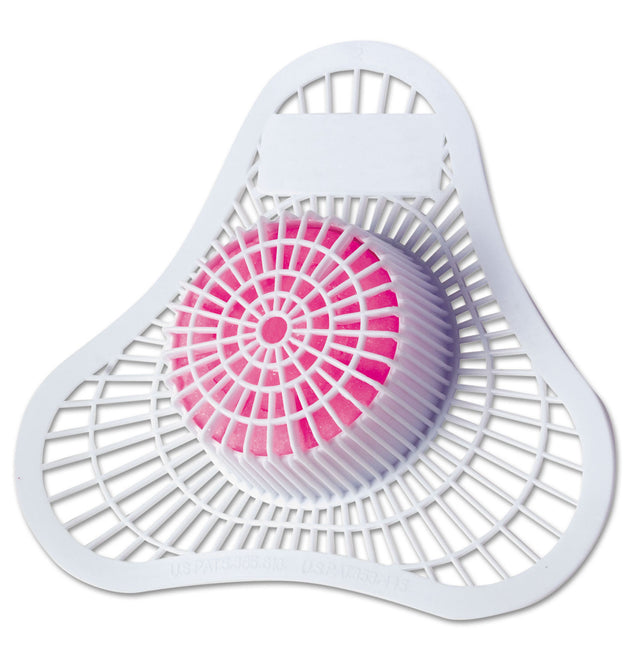 Health Gards Urinal Screen with Non-Para Block, Cherry Scent, White/Pink, Cherry, Dozen