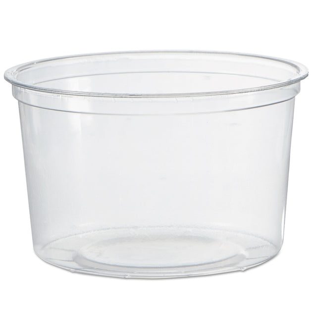 Deli Containers, 16 oz, Clear, Plastic, 50/Pack, 10 Packs/Carton