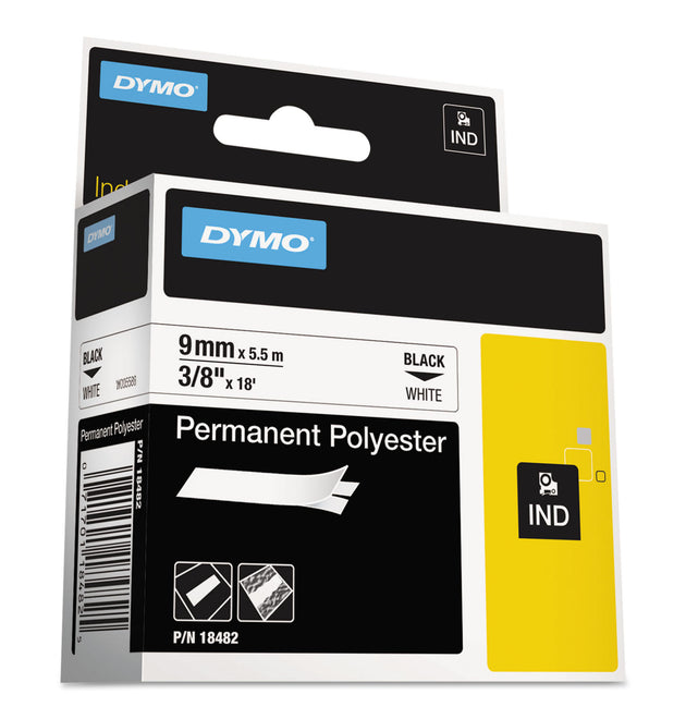 Rhino Permanent Poly Industrial Label Tape, 0.37